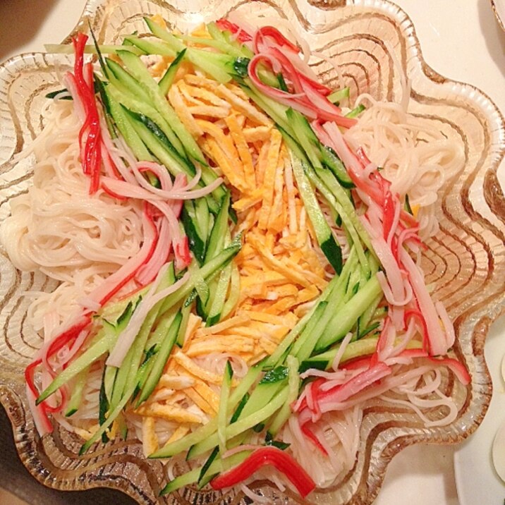 天の川モチーフの七夕そうめん